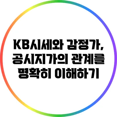 KB시세와 감정가, 공시지가의 관계를 명확히 이해하기