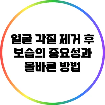 얼굴 각질 제거 후 보습의 중요성과 올바른 방법