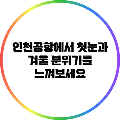 인천공항에서 첫눈과 겨울 분위기를 느껴보세요