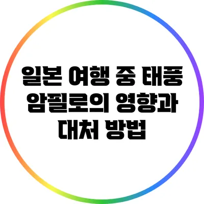 일본 여행 중 태풍 암필로의 영향과 대처 방법