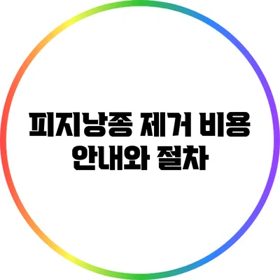 피지낭종 제거 비용 안내와 절차