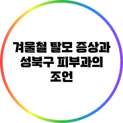겨울철 탈모 증상과 성북구 피부과의 조언
