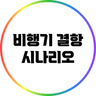 비행기 결항 시나리오