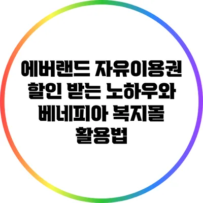 에버랜드 자유이용권 할인 받는 노하우와 베네피아 복지몰 활용법