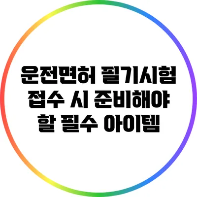 운전면허 필기시험 접수 시 준비해야 할 필수 아이템