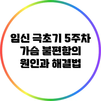 임신 극초기 5주차 가슴 불편함의 원인과 해결법