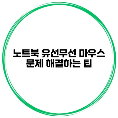 노트북 유선/무선 마우스 문제 해결하는 팁